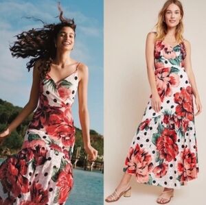 《 Farm Rio 》 Eyelet Floral Riviera Dress